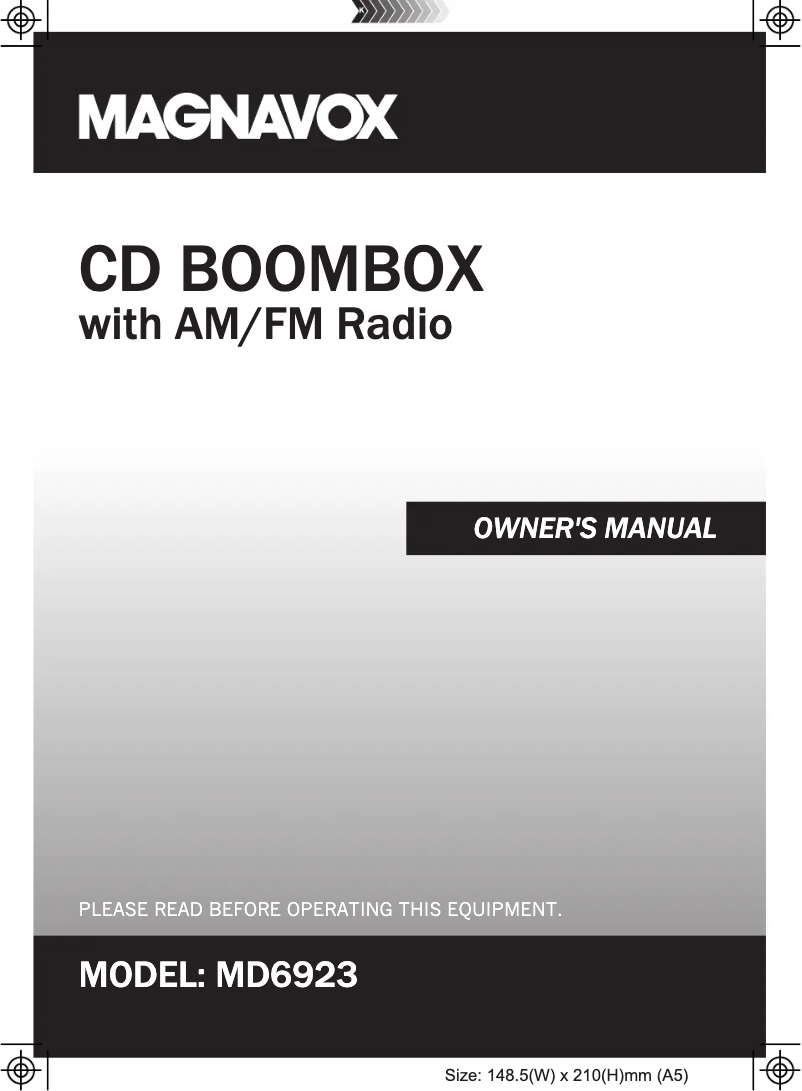 Image de la première page du manuel de l'appareil MD6923