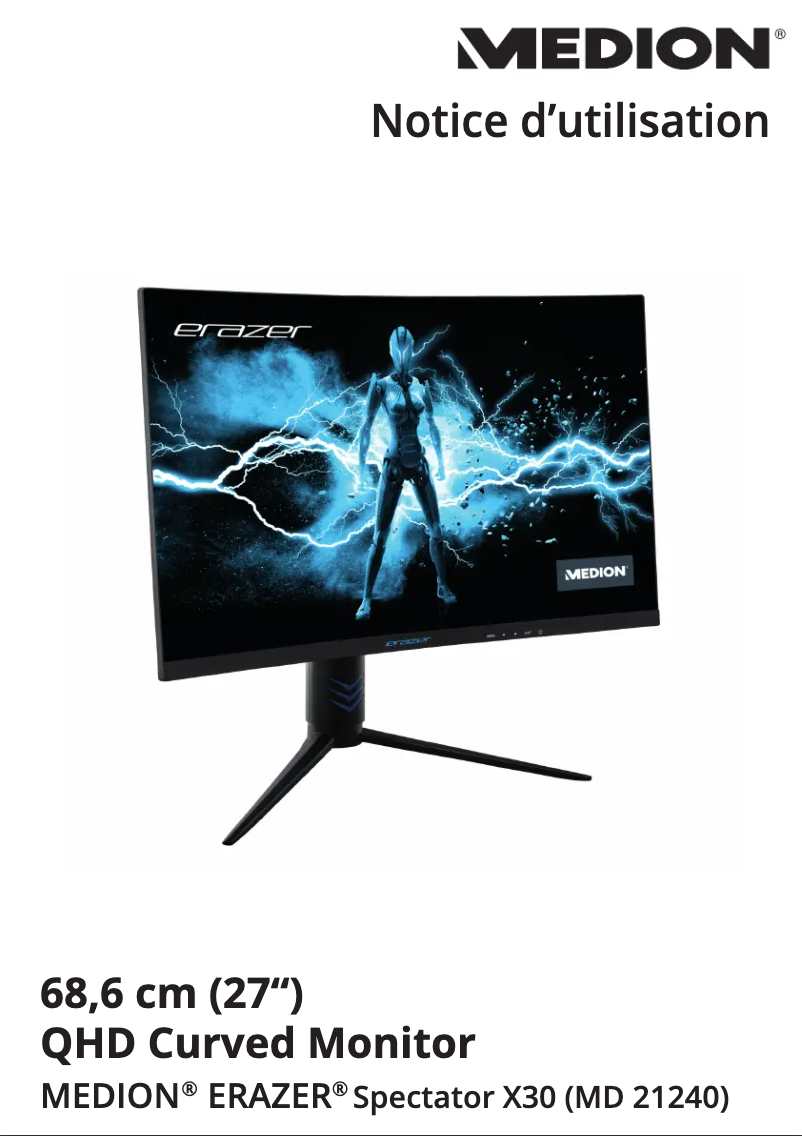 Page 1 de la notice Manuel utilisateur Medion ERAZER Spectator X30 (MD 21240)