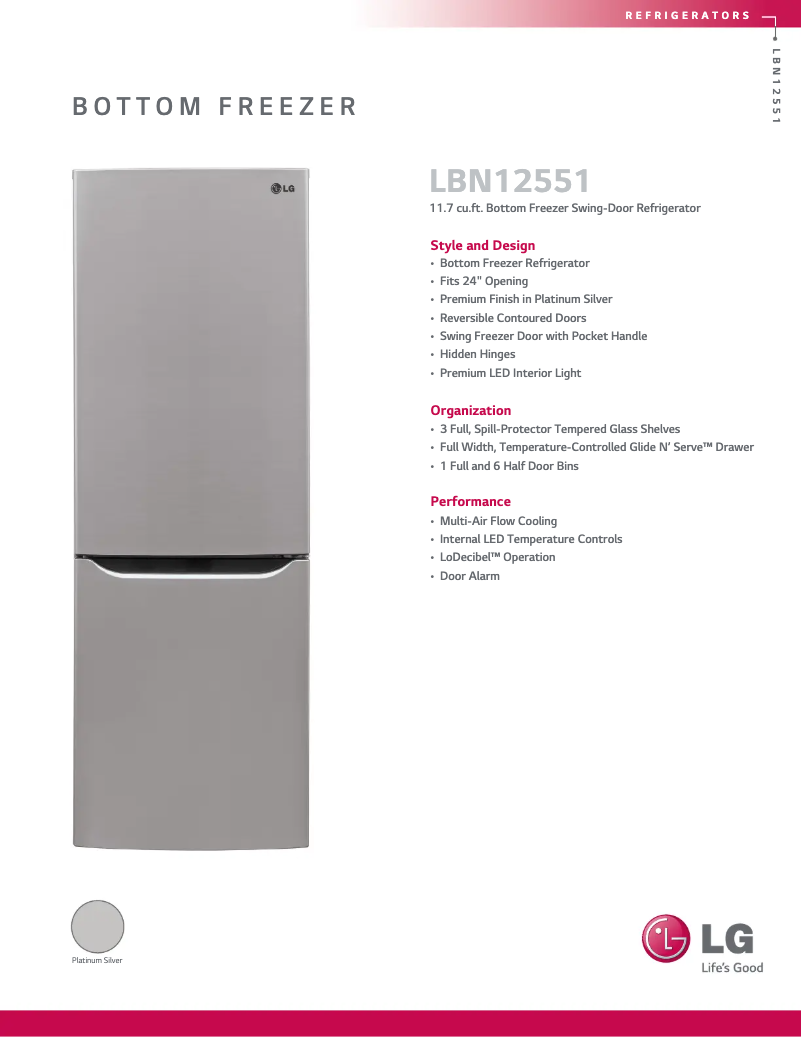 Image de la première page du manuel de l'appareil LBN12551PV