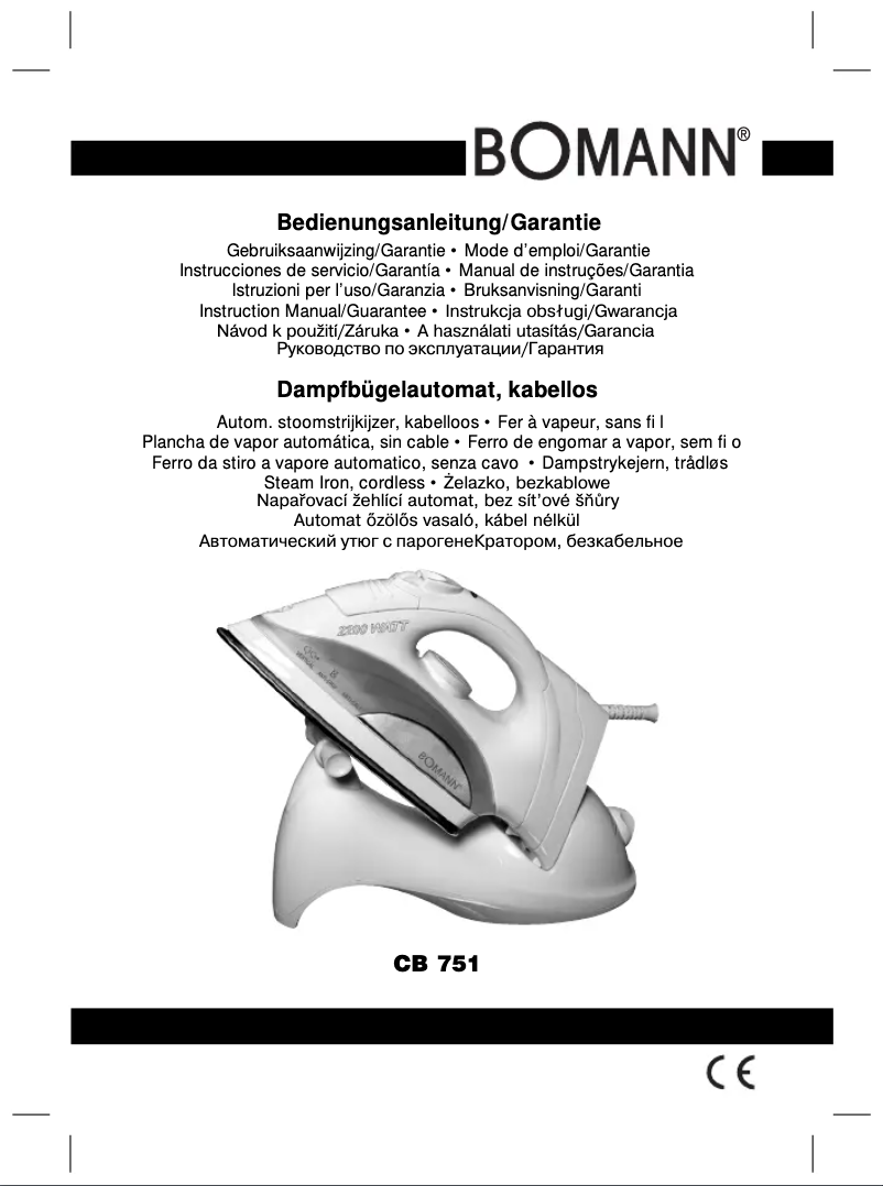 Page 1 de la notice Manuel utilisateur Bomann CB 751