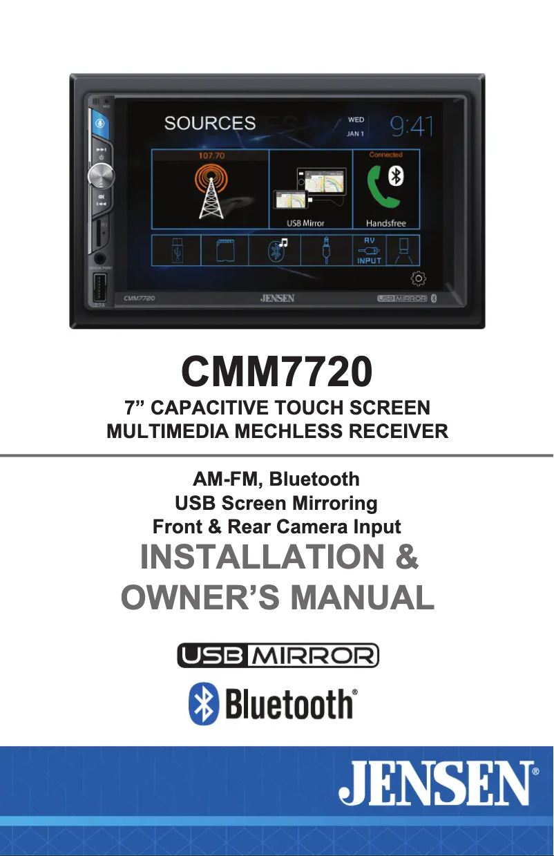 Page n°1 - Manuel utilisateur Jensen CMM7720