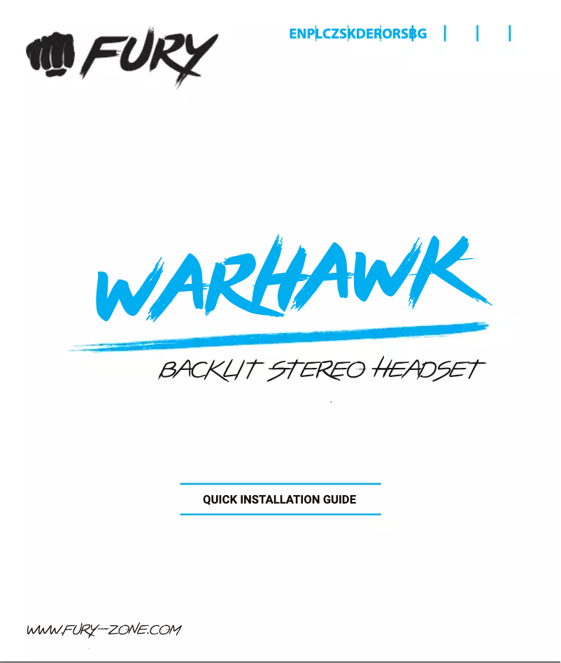 Page n°1 - Manuel utilisateur FURY Warhawk
