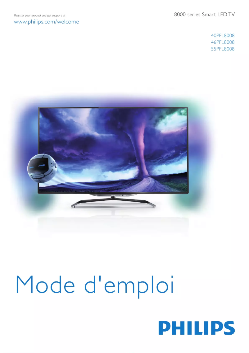 Image de la première page du manuel de l'appareil 55PFL8008G