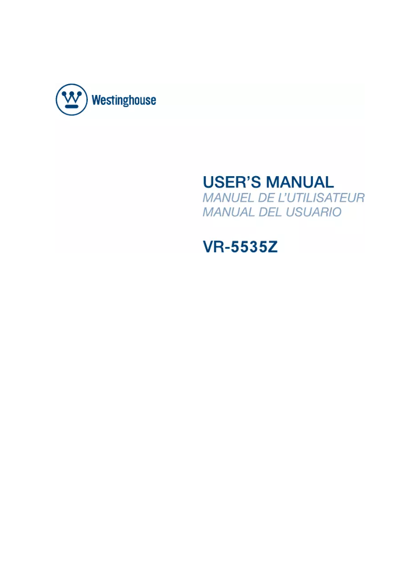 Page 1 de la notice Manuel utilisateur Westinghouse VR-5535Z
