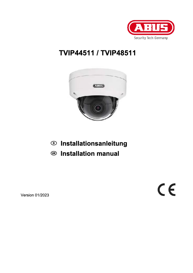 Image de la première page du manuel de l'appareil TVIP48511