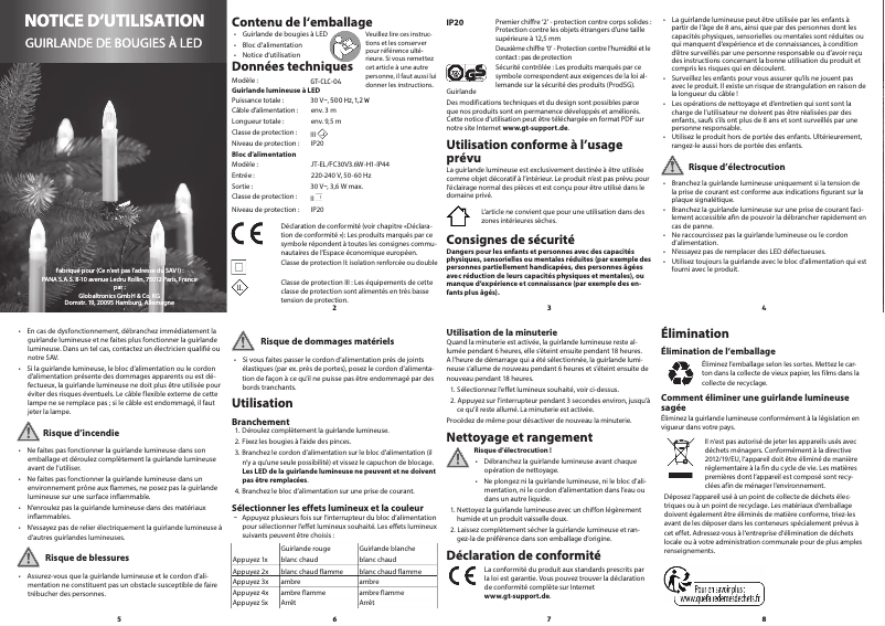 Page 1 de la notice Manuel utilisateur LightZone GT-CLC-04