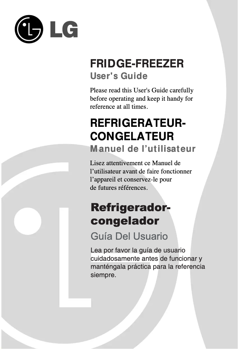 Page 1 de la notice Manuel utilisateur LG GC-154SQW