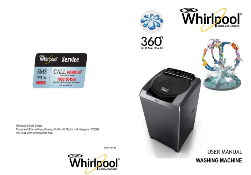 Page 1 de la notice Manuel utilisateur Whirlpool Bloomwash World Series 11