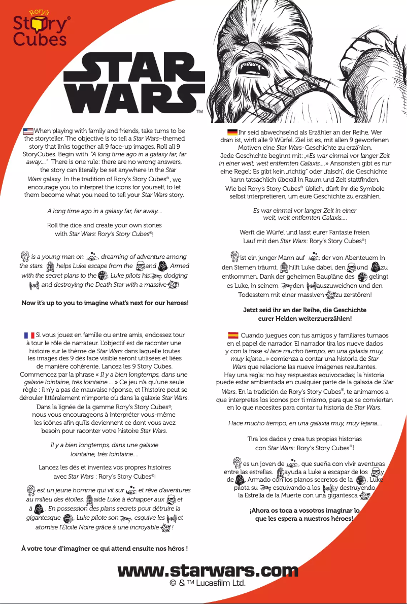 Page n°1 - Manuel utilisateur Asmodee Star Wars: Rory's Story Cubes