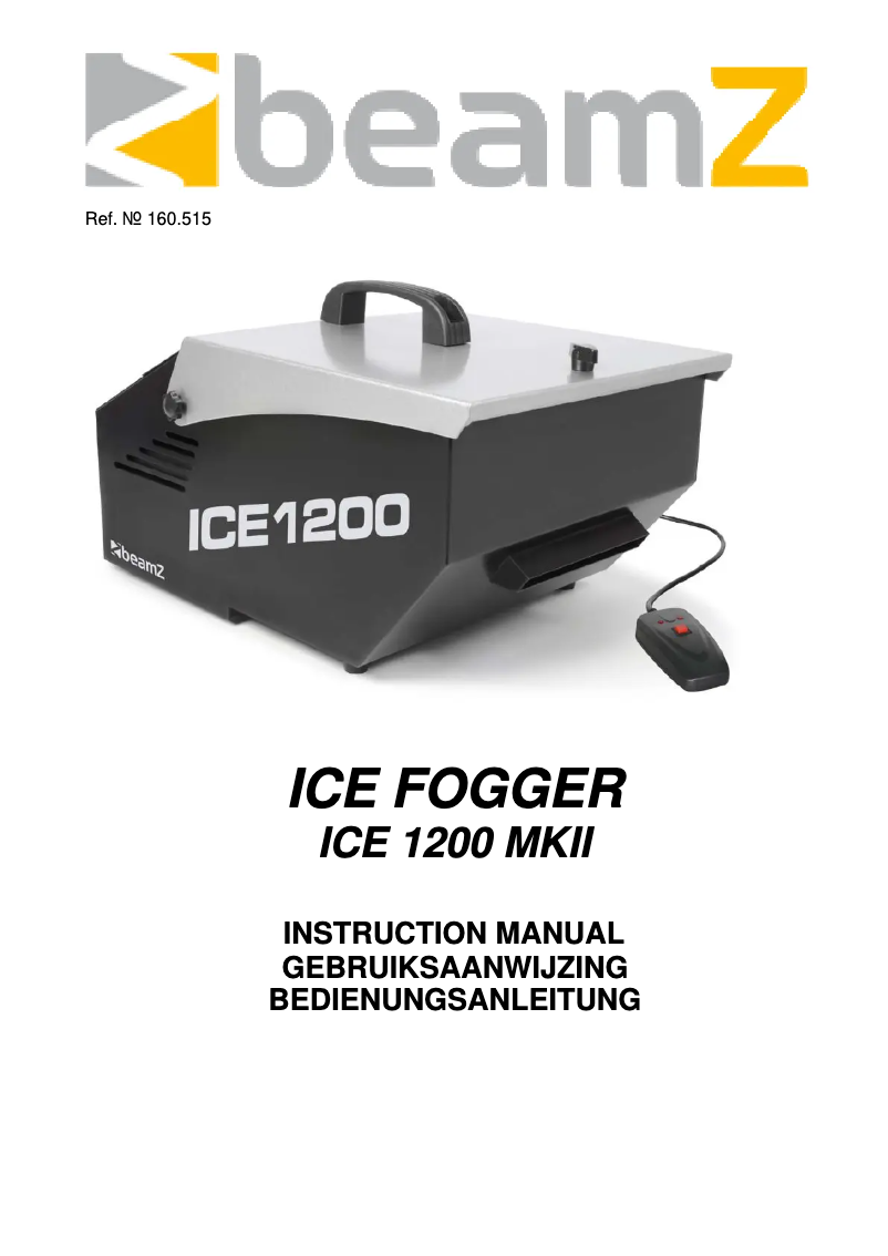 Page n°1 - Manuel utilisateur BeamZ ICE1200 MKII 160.515