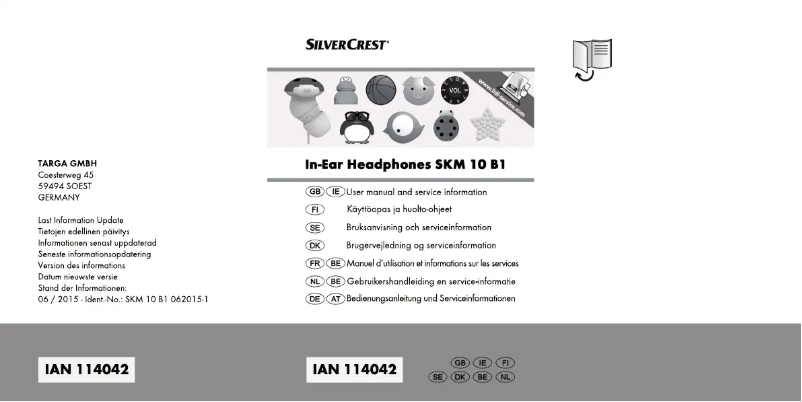 Page n°1 - Manuel utilisateur SilverCrest SKA 10 B1