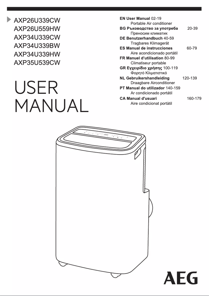 Page n°1 - Manuel utilisateur AEG AXP34U339CW