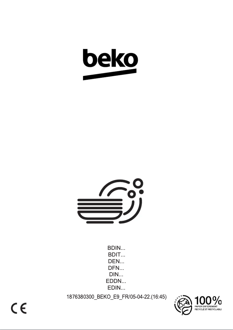 Page 1 de la notice Manuel utilisateur Beko BDIN384D0C