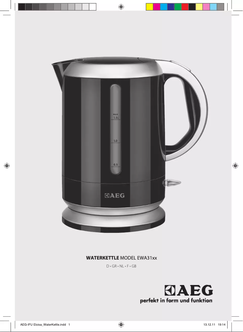 Page 1 de la notice Manuel utilisateur AEG EWA3130YE