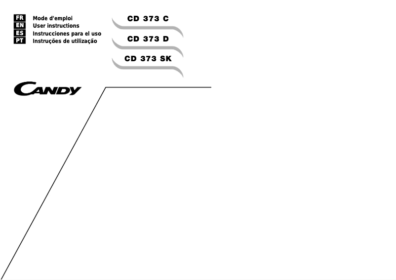 Page n°1 - Manuel utilisateur Candy CD 373 C