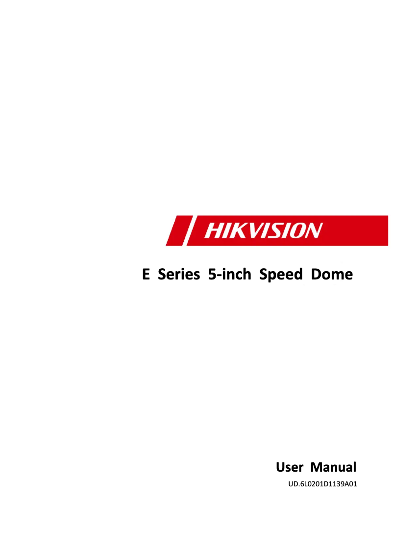 Image de la première page du manuel de l'appareil DS-2AE5154-A