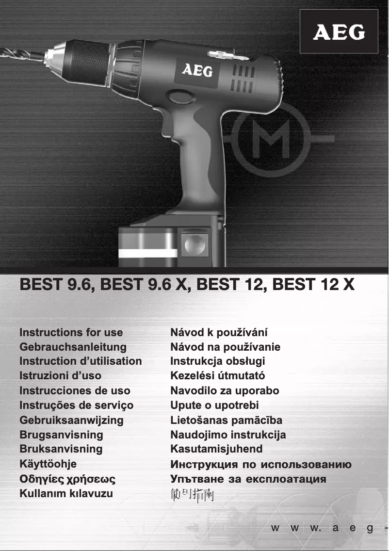 Page 1 de la notice Manuel utilisateur AEG BEST 9.6 X