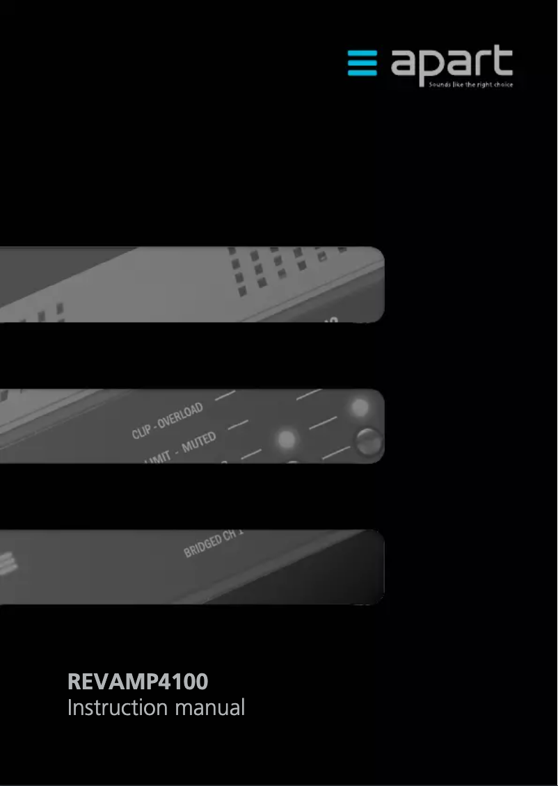 Page 1 of the manual User Manual APart REVAMP4100