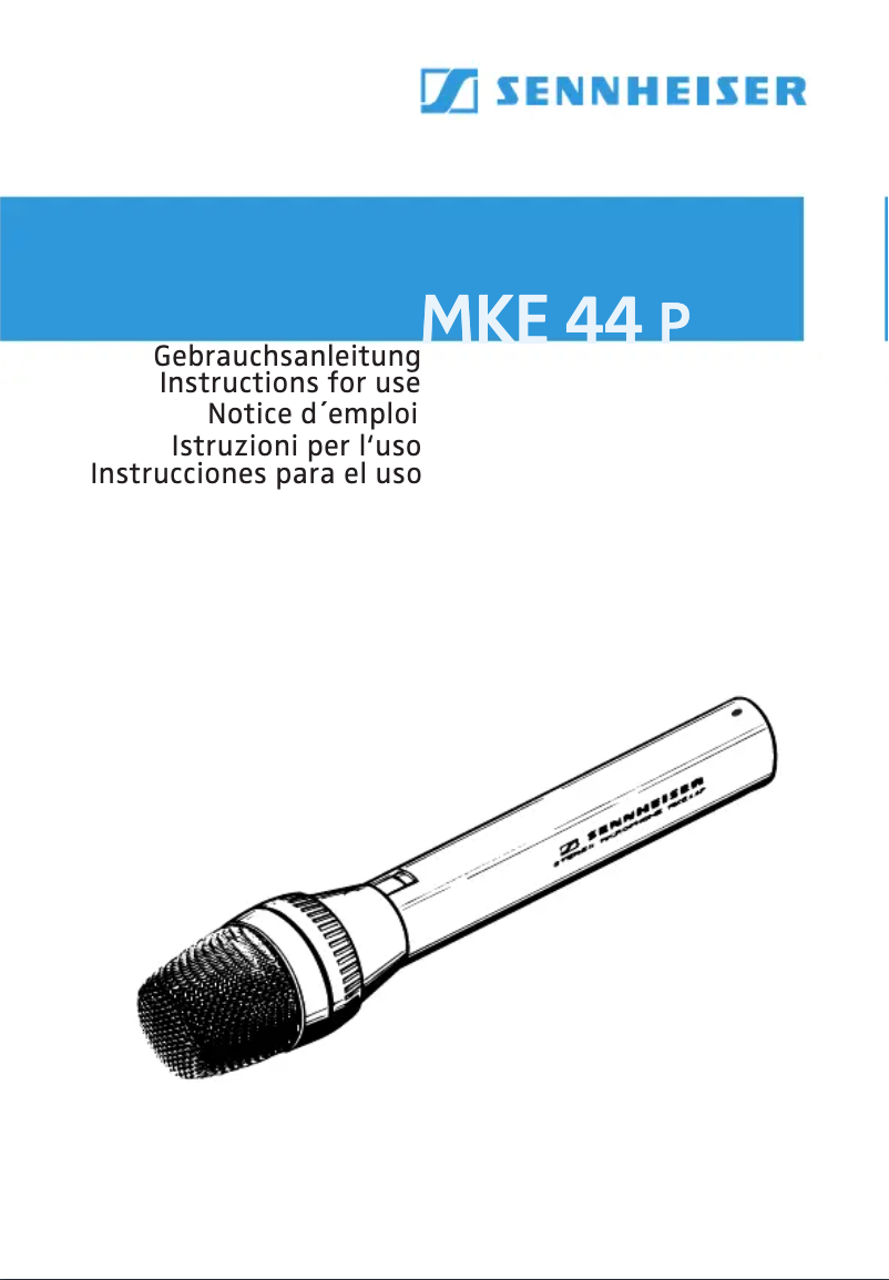 Page 1 de la notice Mode d'emploi Sennheiser MKE 44 P