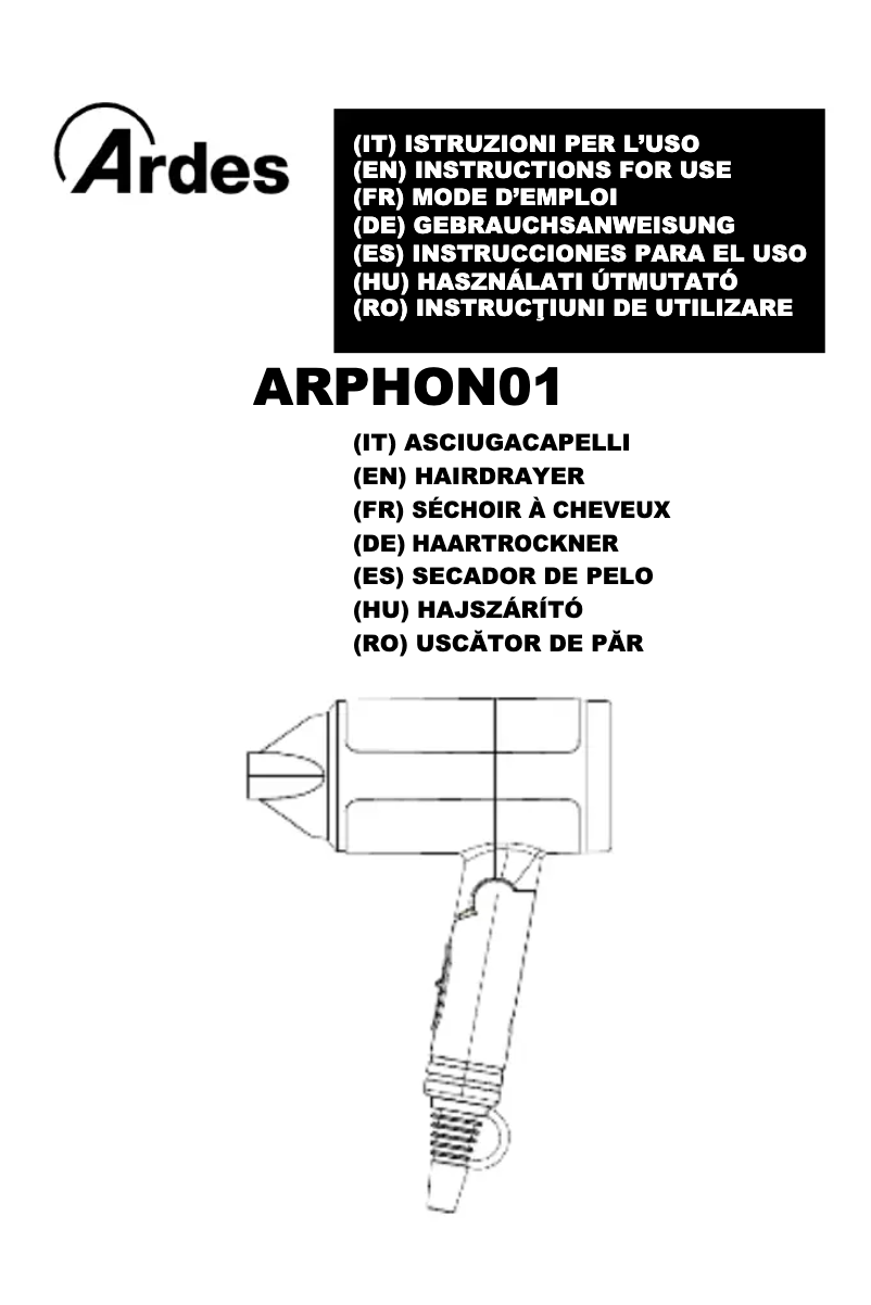 Page 1 de la notice Instructions / montage Ardes ARPHON01