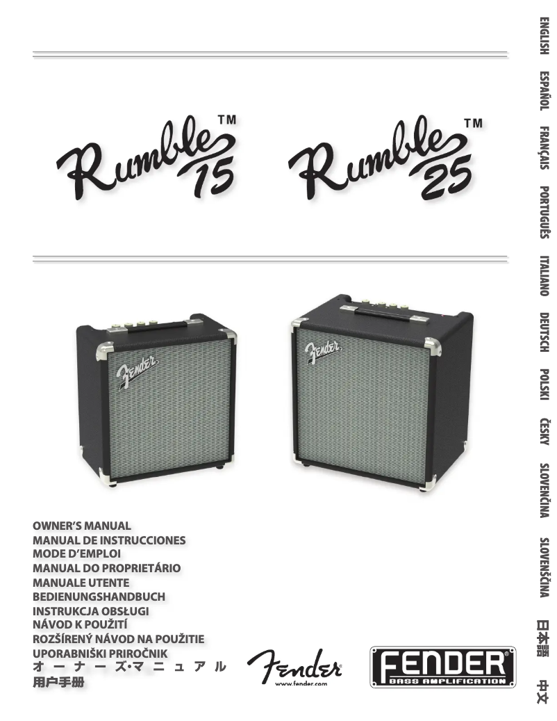 Page 1 de la notice Manuel utilisateur Fender Rumble 25