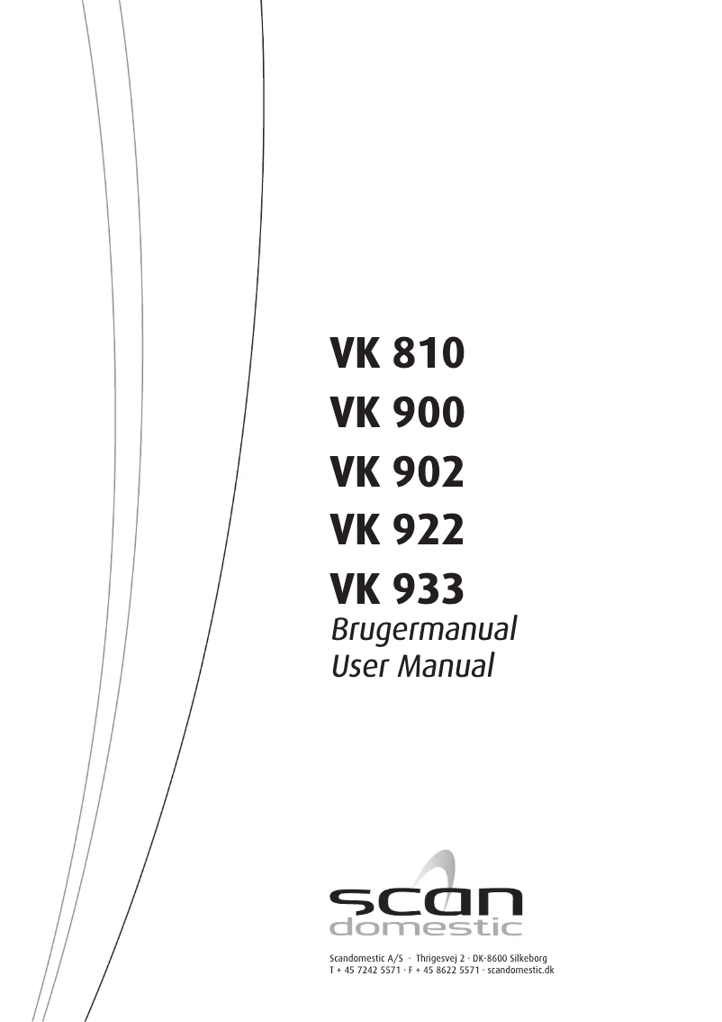 Page n°1 - Manuel utilisateur Scandomestic VK 902