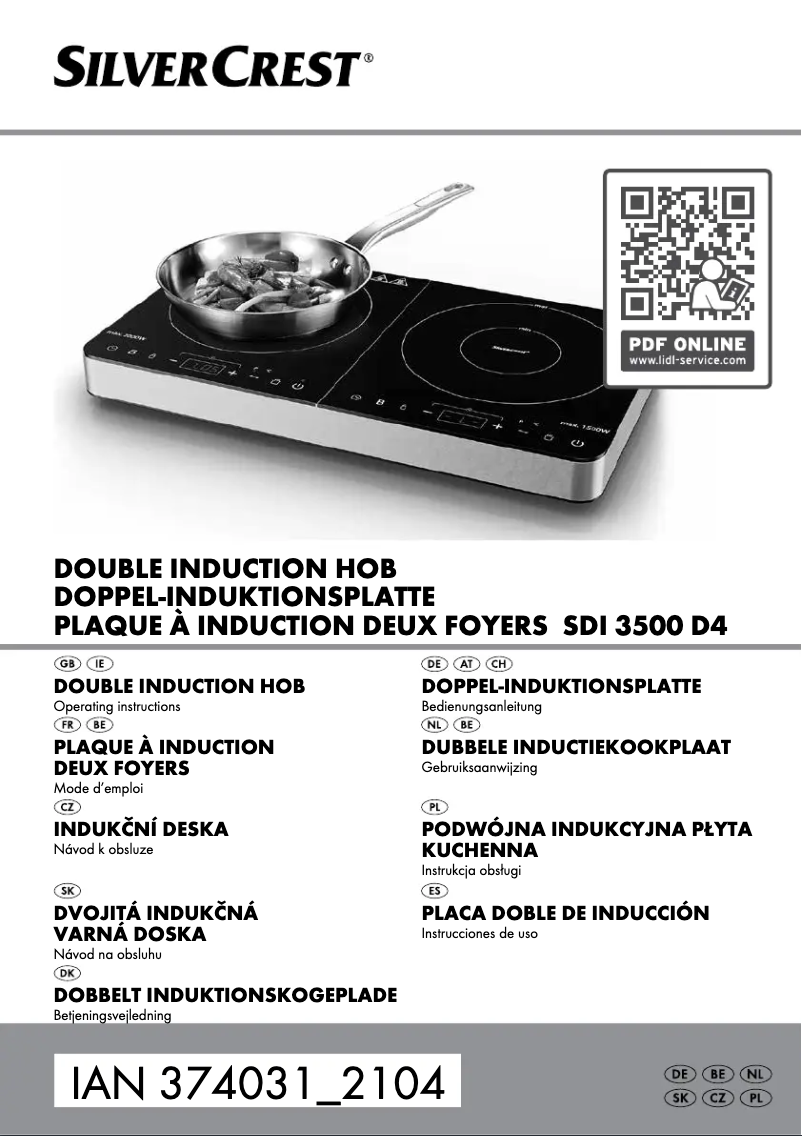 Page n°1 - Manuel utilisateur SilverCrest SDI 2800 D4