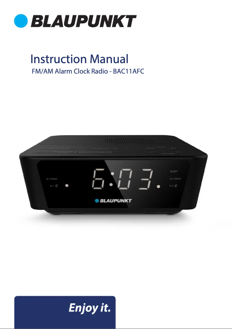 Page n°1 - Manuel utilisateur Blaupunkt BAC11AFC