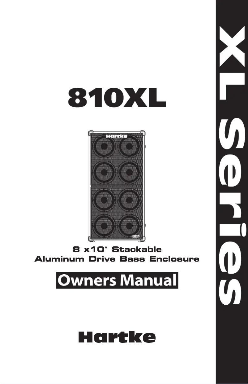 Page n°1 - Manuel utilisateur Hartke 810XL