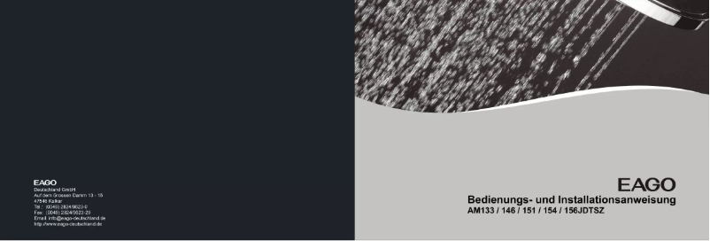 Page 1 de la notice Manuel utilisateur Eago AM146