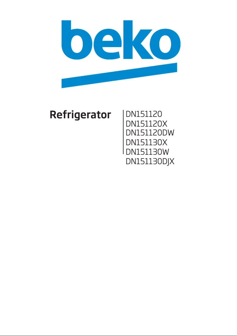 Page 1 de la notice Manuel utilisateur Beko DN151130W