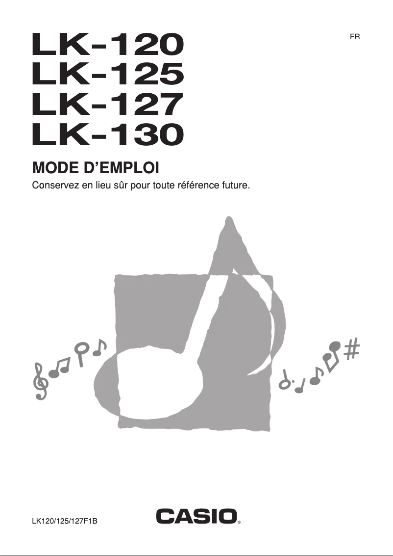 Page 1 de la notice Manuel utilisateur Casio LK-120