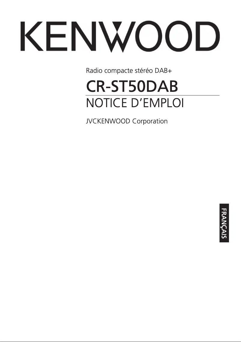 Page n°1 - Manuel utilisateur Kenwood CR-ST50DAB