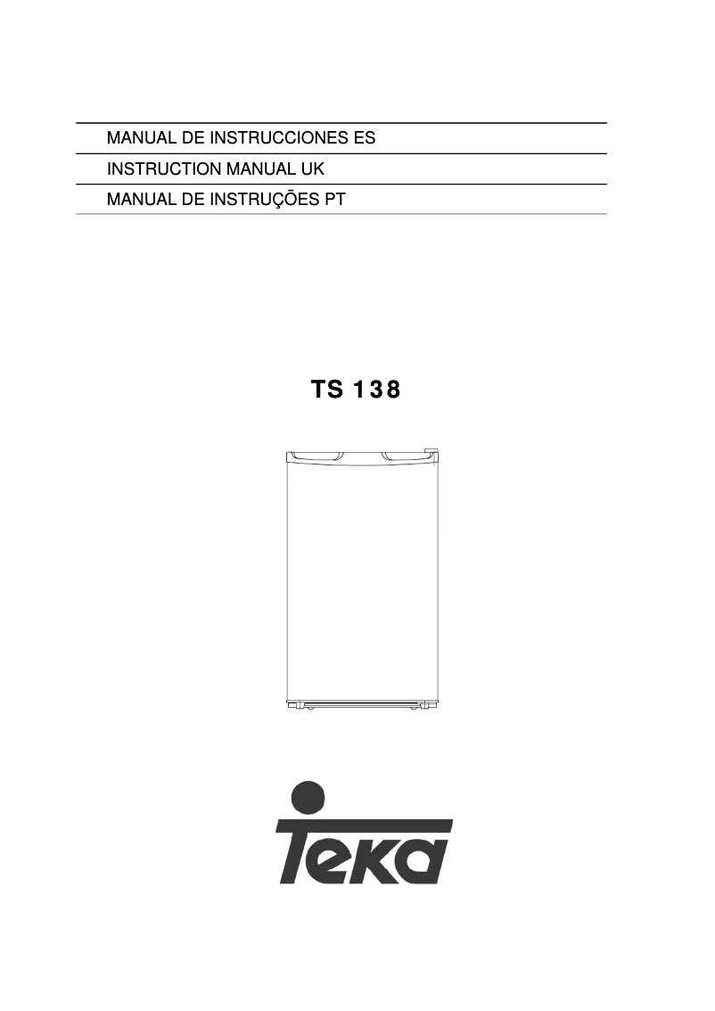 Page 1 de la notice Manuel utilisateur Teka TS 138