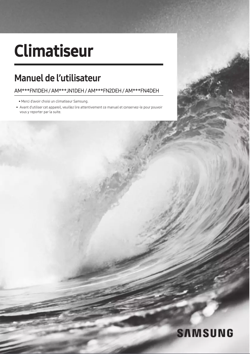 Page 1 de la notice Manuel utilisateur Samsung AM028FN1DEH