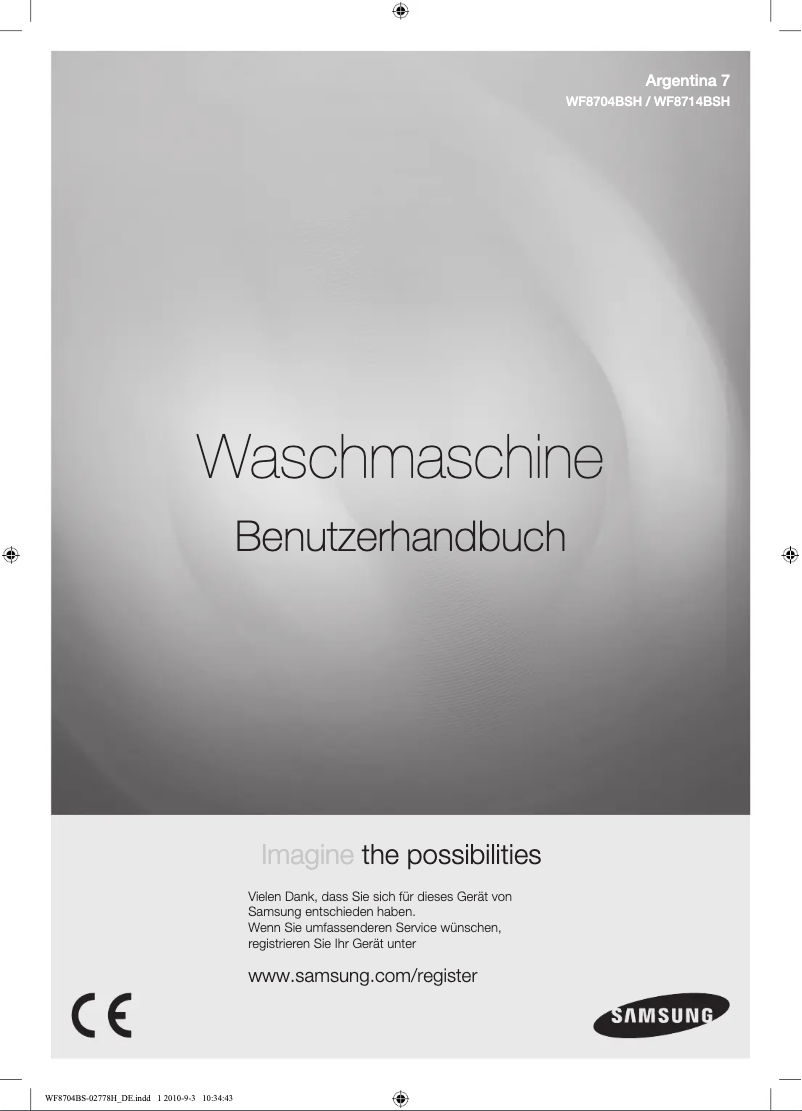 Page 1 de la notice Manuel utilisateur Samsung WF-8714