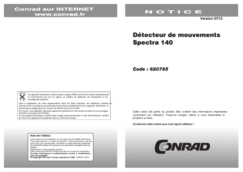 Page 1 de la notice Manuel utilisateur Honeywell L210N WHI