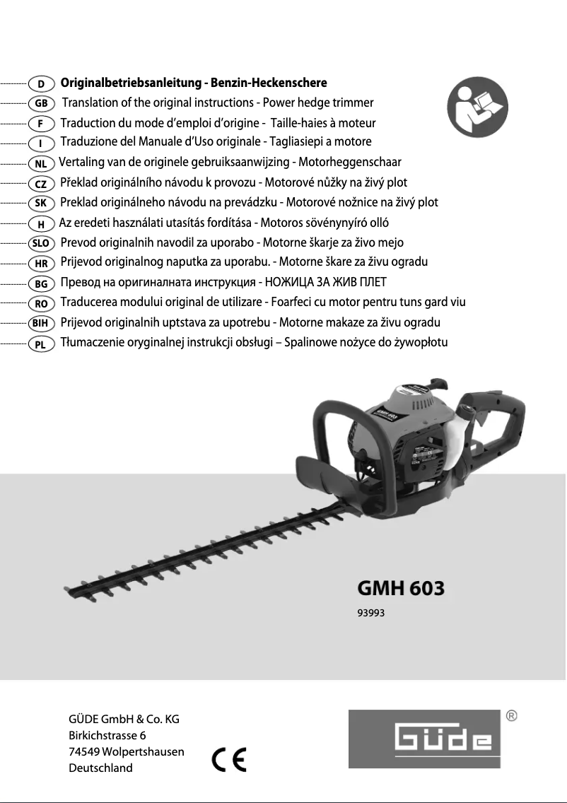 Página 1 del manual Manual de usuario Güde GMH 603
