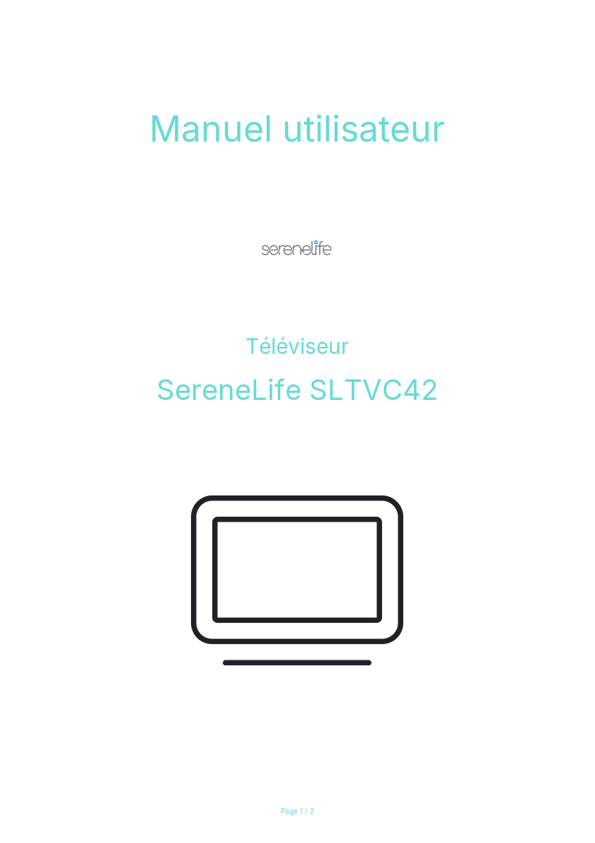 Image de la première page du manuel de l'appareil SLTVC42