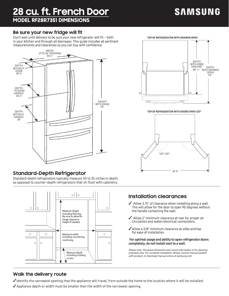 Image de la première page du manuel de l'appareil RF23R6201SG