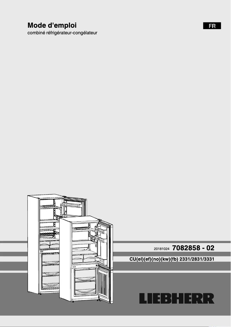 Page 1 de la notice Manuel utilisateur Liebherr CUEL 281