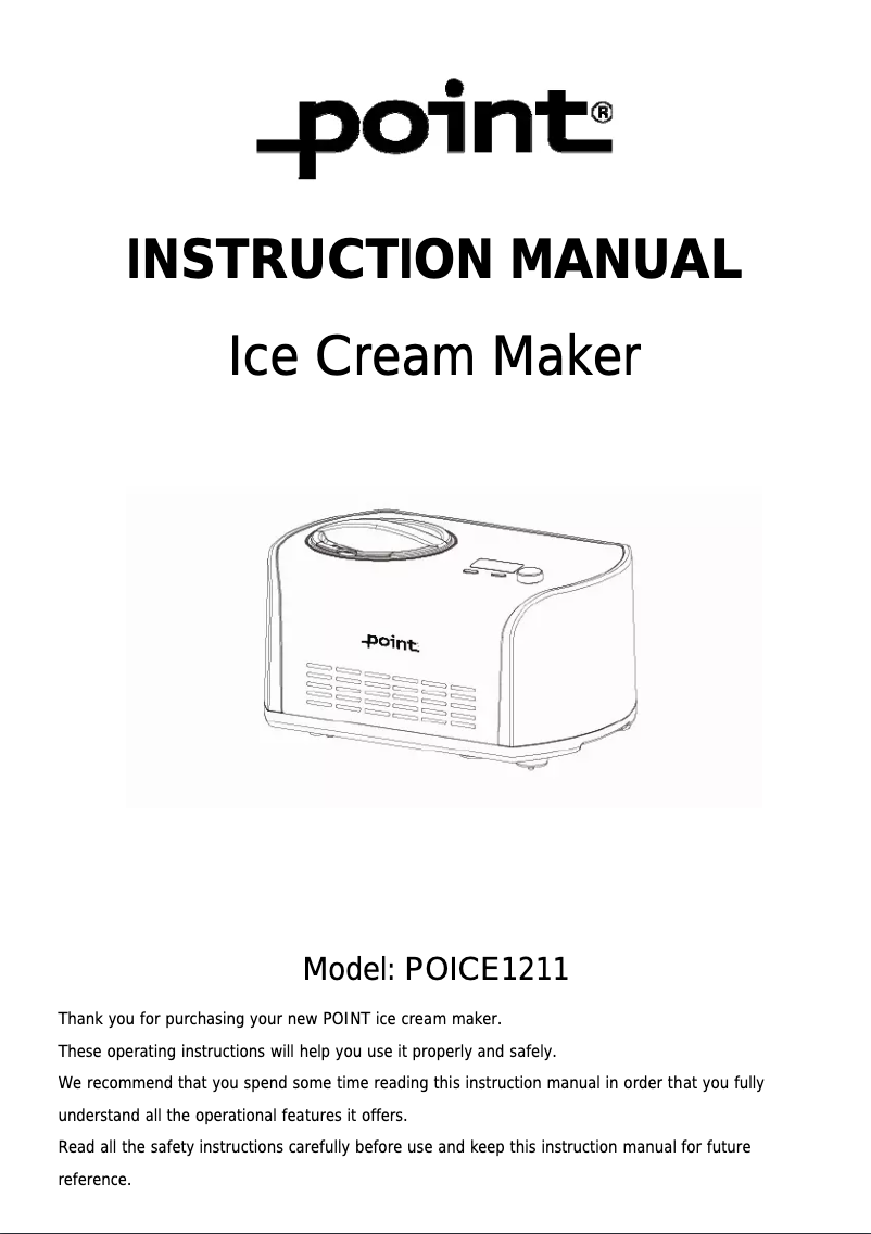 Page n°1 - Manuel utilisateur Point POICE1211