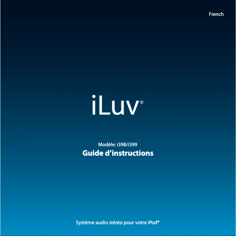 Page 1 de la notice Manuel utilisateur iLuv i398
