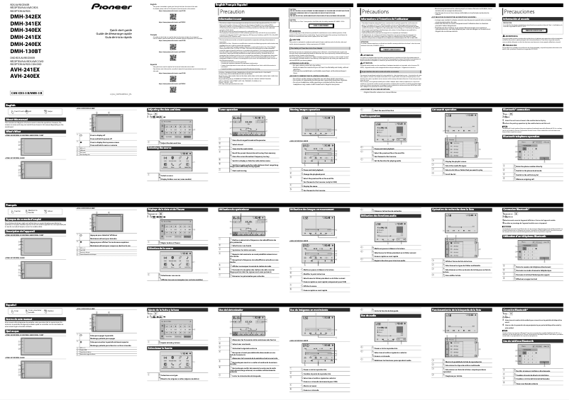Page n°1 - Guide de démarrage rapide Pioneer DMH-130BT