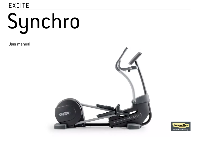 Page 1 de la notice Manuel utilisateur Technogym Excite Synchro