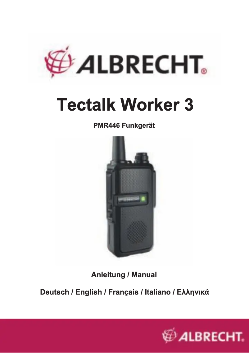 Página 1 del manual Manual de usuario Albrecht Tectalk Worker 3
