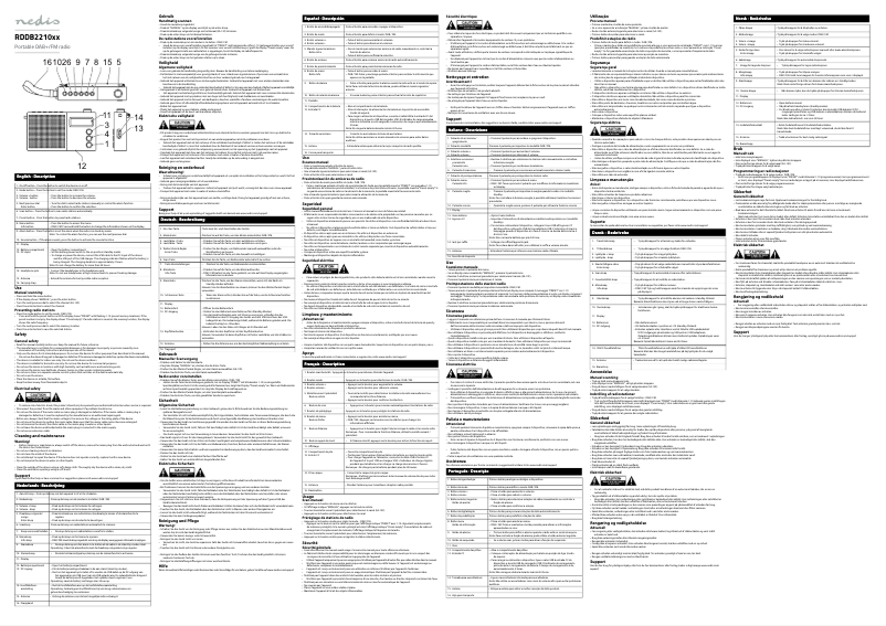 Image de la première page du manuel de l'appareil RDDB2210BK