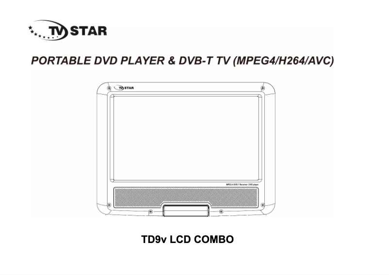 Page 1 de la notice Manuel utilisateur TV Star TD9v LCD Combo