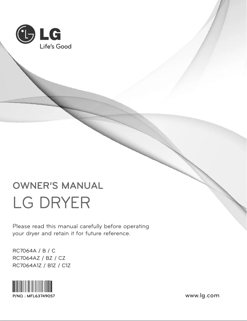 Image de la première page du manuel de l'appareil RC7064A