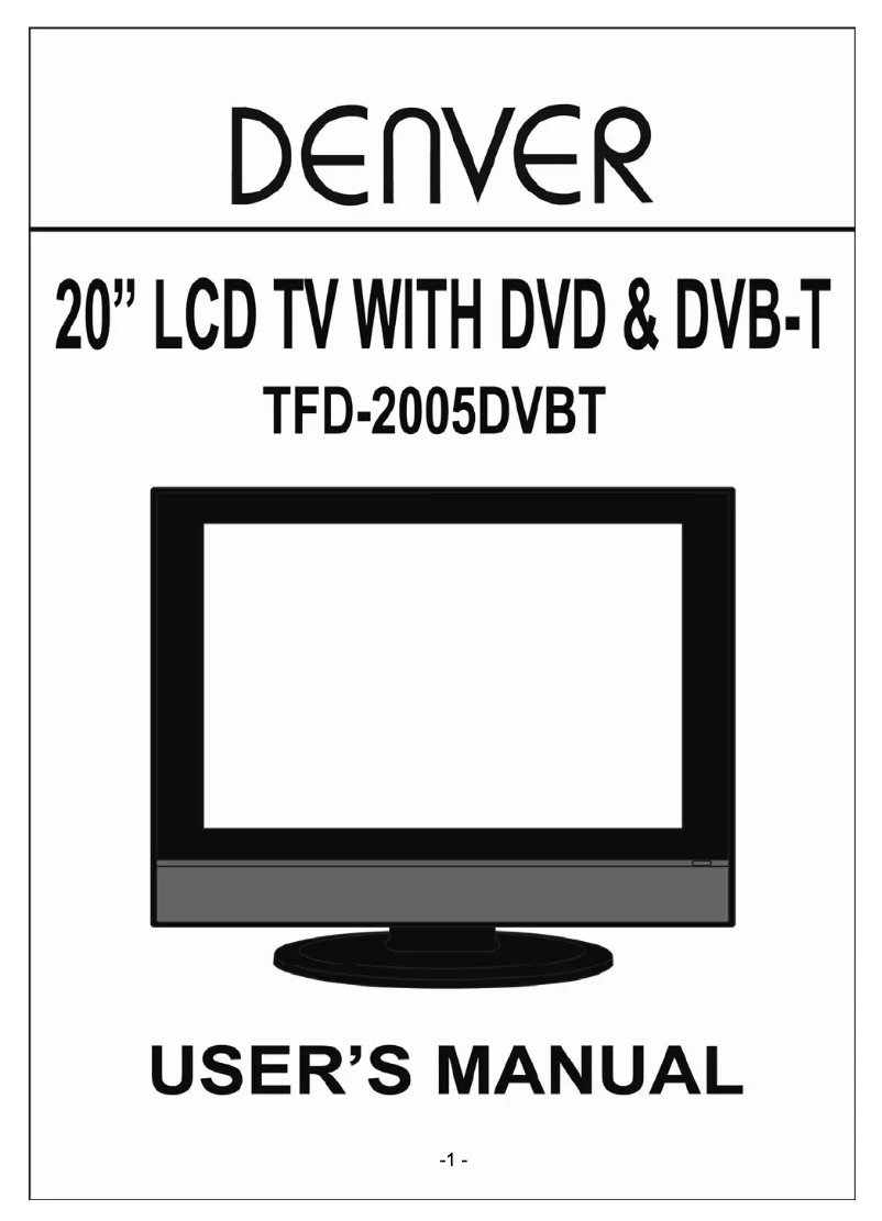 Page 1 de la notice Manuel utilisateur Denver TFD-2005DVBT